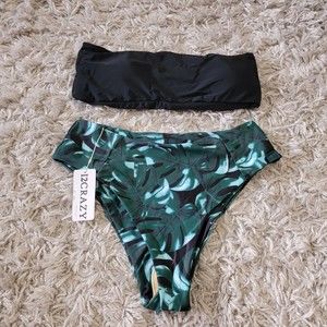 Black and green bikini brand new